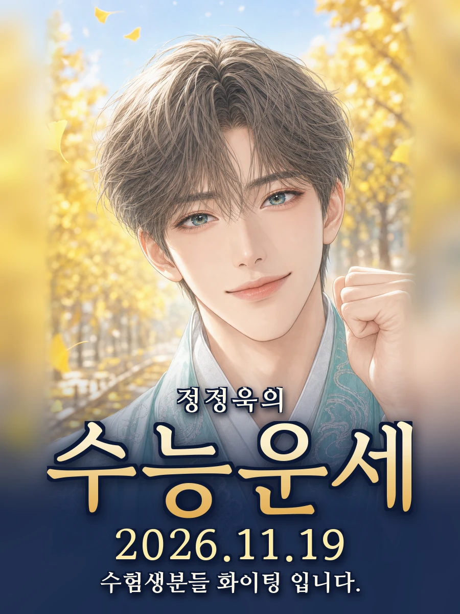 퀀타로 정정욱의 수능운세 포스터
