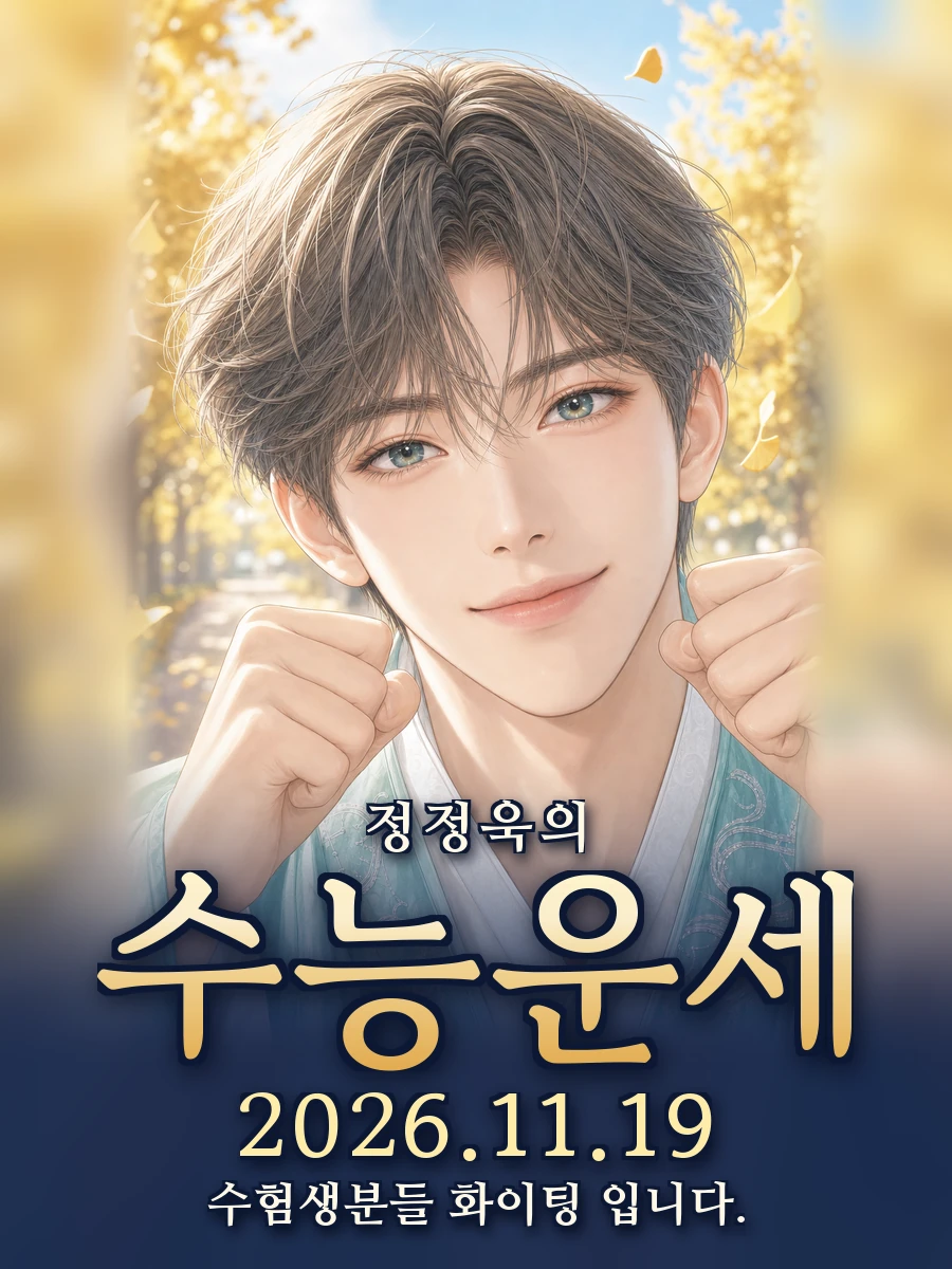 퀀타로 정정욱 수능운세 포스터