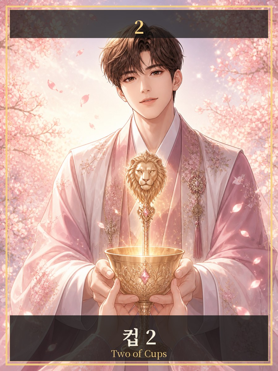 컵 2 타로카드 그림