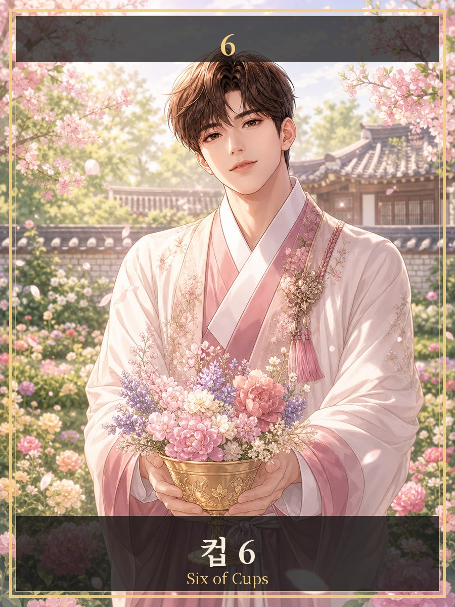 컵 6 타로카드 그림